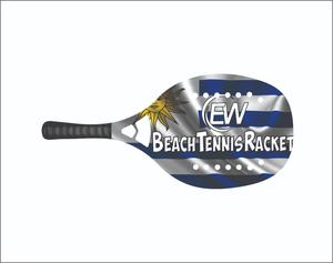 Raquettes de beach tennis avec face en fibre de carbone de 20 mm, poignée en fibre de carbone, filet en fibre de verre, poids 310-330 g, longueur 50 cm - Product Image 6