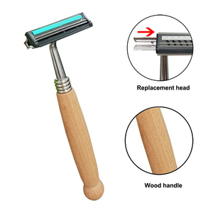 Maquinilla de afeitar de seguridad de bambú para hombre, maquinilla de afeitar reutilizable de madera Biodegradable, precio bajo al por mayor - Product Image 6