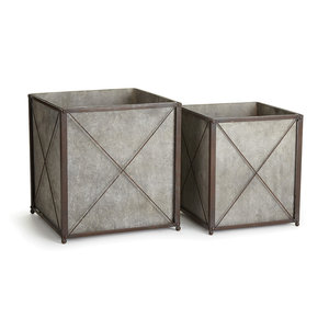 Top Selling High Quality Attractive Design good quality galvanized Handmade metal <b>planter</b> for outdoor Garden Decoration India - Product Image 5