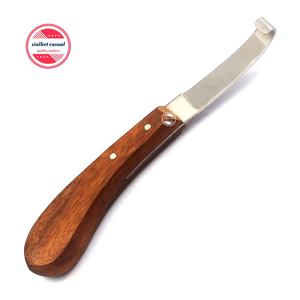 Horse Farrier Tool Swiss Hoof Oval Loop Knife Sharp <b>Edge</b> Steel Blade Stainless Steel with Wood Handle Animal & Veterinary - Product Image 3
