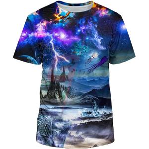 Proveedor de camisetas de manga corta informales impresas realistas 3D unisex de alta calidad - Product Image 1