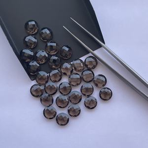 8mm 10mm 12mm Quartz fumé naturel brun damier à facettes coupe Briolette fabrication de bijoux en vrac certifié IGI nouveau Stock - Product Image 1