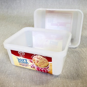 Single-Use Injection 250g plastic ice cream box container Plastic butter container ice cream box fruit package box storage