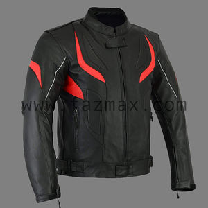 <b>Black</b> Cowhide Genuine Leather Biker <b>Jacket</b> Breathable and Windproof Sportswear Plus Size Motorcycle Leather <b>Jacket</b> - Product Image 1