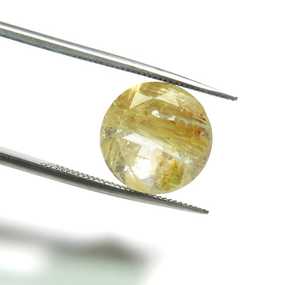 Piedra de rutilo dorado Natural de 2,25mm, piedras preciosas sueltas de corte redondo facetado, calibradas sueltas, comprar en línea de joyería hecha a mano al por mayor - Product Image 1