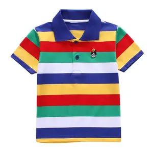 Turn-down Collar Export Oriented Striped Polo T-Shirt For Baby Boy From Bangladesh