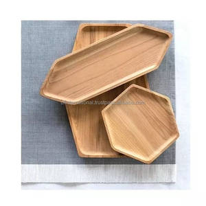 ถาดไม้คุณภาพดีที่สุดสําหรับร้านอาหาร ถาดเสิร์ฟอาหาร ดีไซน์โบราณ สินค้าหัตถกรรมขายร้อน - Product Image 4