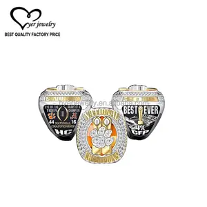 Custom Sports Team Jewelry College Football National Championship Rings With Gold Plated
