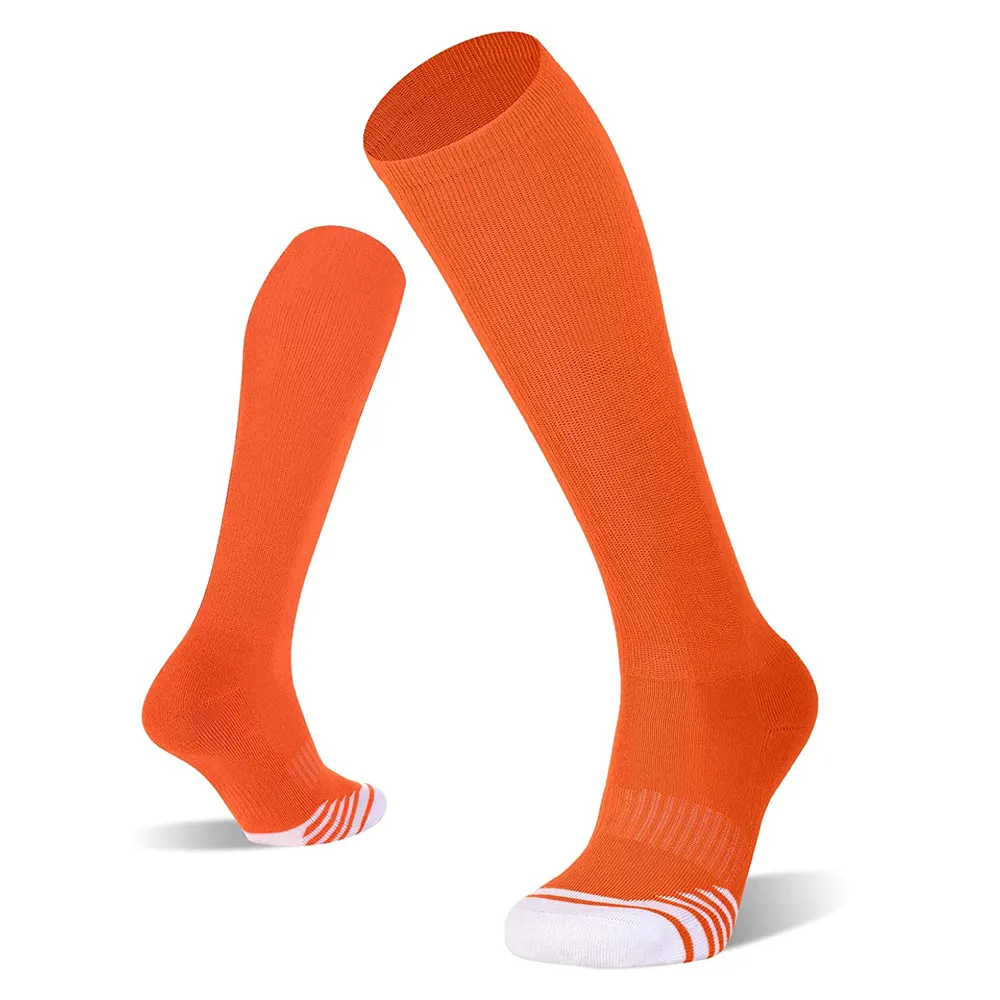 Chaussettes de Compression à fond éponge sur mesure pour hommes, chaussettes de Football, de sports courts, d'athlétisme et antidérapantes