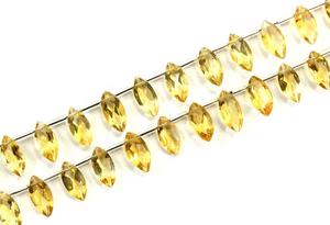 Belle pierre de naissance novembre 29 pièces pierre précieuse Citrine naturelle à facettes forme Marquise pierre coupée perles de Briolette - Product Image 2