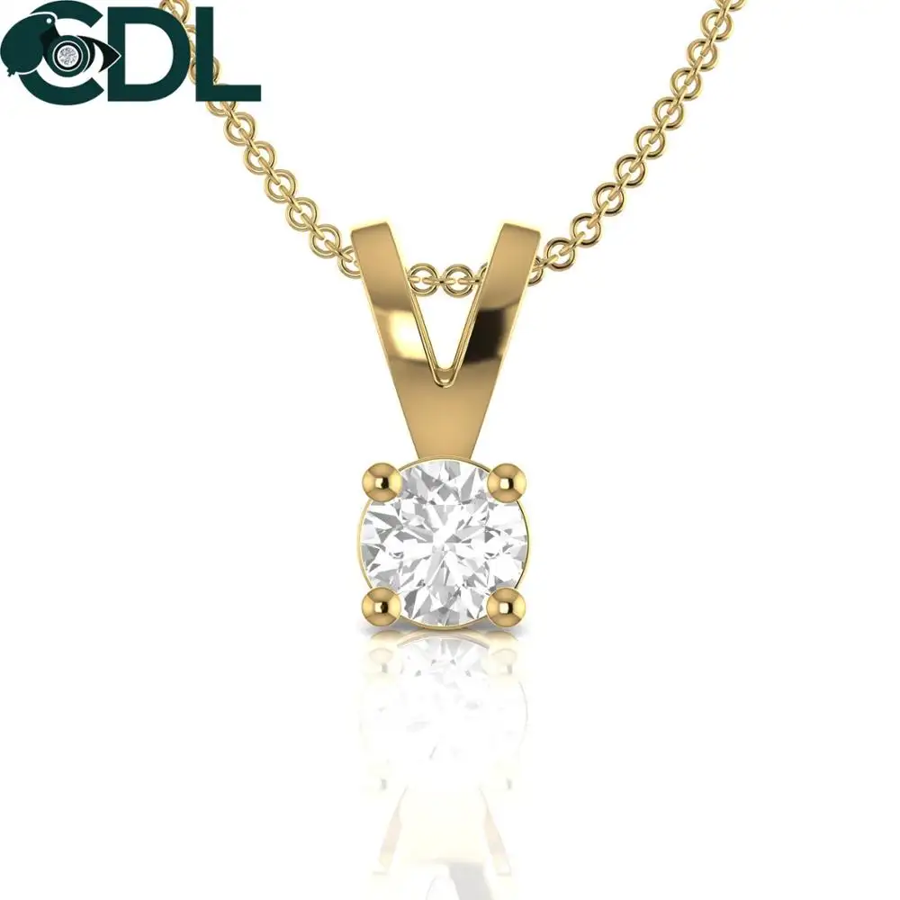 Colgante único de diamante Natural para mujer, joyería de oro amarillo, rosa y blanco sólido de 14kt, 0,59 gramos