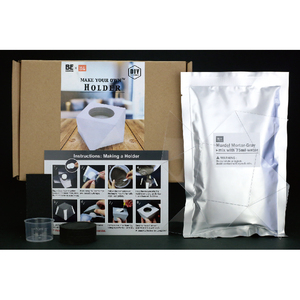 Support de bougie carré écologique, finition mate, décoration d'intérieur, kit en béton - Product Image 2