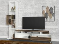 Meuble TV en bois de style européen moderne de luxe, blanc-noyer, pour salon et chambre à coucher, provenant de Turquie