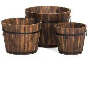 Macetero de madera único, redondo, para decoración de flores - Product Image 6