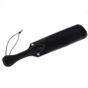 Real Cowhide Saddle Leather Spanking BDSM Paddle Slapper Thick, Weighty Hand Made Black - Product Image 5