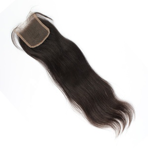 Stock 10 "-20" couleur naturelle 100% cheveux humains brésiliens vierges raides séparation libre 7x7 6x6 5x5 4x4 <span class=keywords><strong>fermeture</strong></span> à lacet - Product Image 1