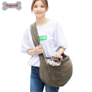 Thời Trang Retro Mềm Vải Mèo Và Con Chó Tàu Sân Bay Túi Thiết Kế Mới Vật Nuôi Sling Vai Ba Lô Với Vành Đai Đóng Cửa - Product Image 2