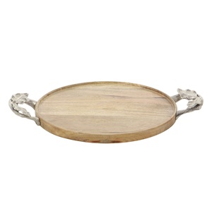Plateau de service en bois élégant classique de vente chaude plateau de table unique pour les hôtels et les restaurants - Product Image 3