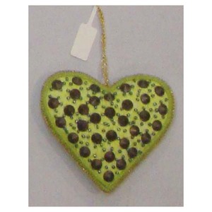 Handmade Heart Shape Christmas Hanging <b>Decoration</b> Indian Manufacture Home Decor Reusable Rustic <b>Winter</b> Hanging Charm - Product Image 1