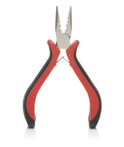 Alicates para extensiones de cabello Mini herramienta de extensión de cabello de 3 orificios para extensiones de cabello de anillo Micro y Nano Mango rojo Ecológico - Product Image 1