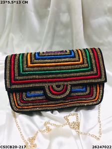 Bolso de noche de diseñador étnico hecho a mano para mujer - Product Image 5