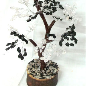 งานฝีมือหินคริสตัลคริสตัลควอตซ์พร้อมชิป300อาเกตสีดำงานฝีมือหินกึ่งมีค่าสำหรับงานฝีมือ - Product Image 1