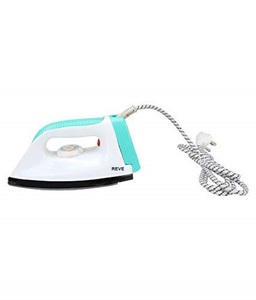 Elegante plancha seca Reve de 1000 vatios, plancha de vapor para ropa de cerámica verde y blanca de la mejor calidad para uso doméstico, planchas eléctricas - Product Image 1