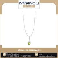 La plupart des ventes en argent pur 925 OEM bijoux de mariage Designer bijoux pendentif avec péridot