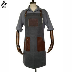 Tablier de soudage en cuir noir, robuste et résistant à la chaleur et au flamme avec 6 poches, 42 Extra-Large et à dos croisé - Product Image 4