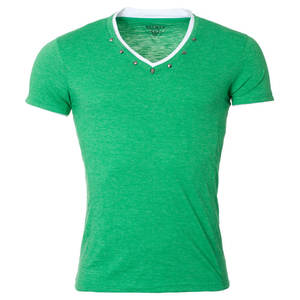 Camiseta básica con cuello en V para hombre, Camiseta de algodón suave y ligera, camiseta blanca de algodón con cuello en V transpirable con servicios OEM - Product Image 5