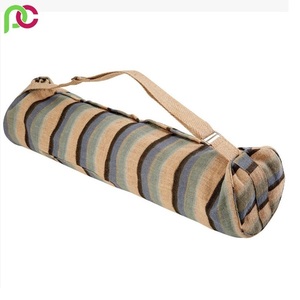 Bolsa de transporte de esterilla de Yoga de yute ecológica con logotipo personalizado, muchos colores, tela de algodón natural para compras, bolsa de yoga - Product Image 2