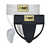 Protège-entrejambe ZEBRA SPORTS GG-187 personnalisé avec logo, en coton et PU, durable, confortable, avec coque en gel, écologique, respirant, certifié CE, pour la boxe