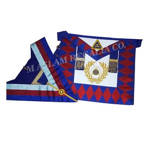 Regalia Royal Arch en peau d'agneau brodé à la main |   Tablier en cuir du Grand Suprédicteur de l'Arc Royal - Product Image 5