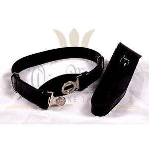 เข็มขัดพีวีซีสำหรับพิธีการพร้อมหัวเข็มขัดสีดำอุปกรณ์ป้องกันภัยส่วนบุคคล - Product Image 6