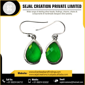 Prix de gros Boucles d'oreilles Boucles d'oreilles en argent 925 Exportations en vrac de l'Inde Bijoux de boucles d'oreilles en argent sterling plaqué 925 - Product Image 3