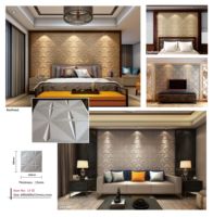 Matériau de plafond intérieur en cuir, panneau mural 3D, décoration intérieure, panneaux de revêtement mural, panneaux muraux en mousse ignifuge