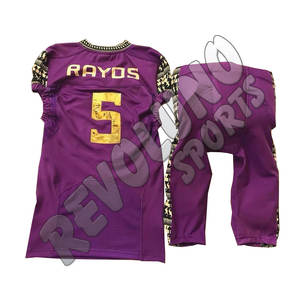 De calidad superior hecha de fútbol americano uniforme equipo el nombre y el logotipo de fútbol americano Jersey uniforme - Product Image 2