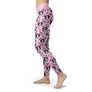 Venta al por mayor de pantalones de Yoga de cintura alta para mujer Leggings estampados hechos de Spandex para entrenamiento deportivo - Product Image 5