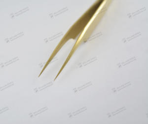 SERVICE OEM ODM pincettes d'isolation personnalisées en acier inoxydable PRO à ANGLE droit avec votre propre LOGO - Product Image 3