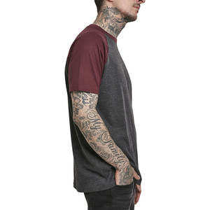 เสื้อยืดผ้าฝ้าย100% สำหรับผู้ชายกำหนดเองผ้าถักแขนสั้นสีน้ำตาลแดงเทาแห้งเร็วและยาวกลางแจ้งลำลอง - Product Image 2