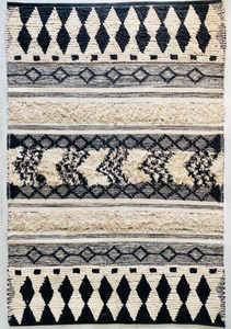 พรมทอมือจากโรงงานโดยตรง ผ้าฝ้ายทอแบบแบน กลับด้านได้ ซักได้ ทันสมัย สีดำ ขาว ธรรมชาติ ทอจากเครื่องทอ ตรงจากแหล่งผลิต - Product Image 4