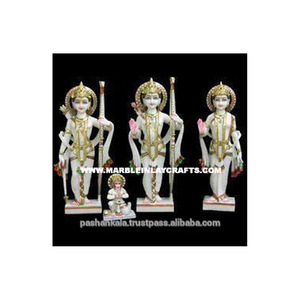 Statues de Dieu Ram Darbar en marbre blanc pur - Product Image 1