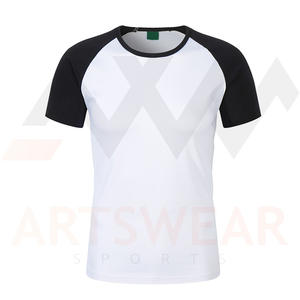 เสื้อยืดคอกลมสีตัดกันสำหรับผู้ชายเสื้อ2024คอกลมผ้าโพลีเอสเตอร์แห้งเร็วพิมพ์ลายได้ตามต้องการ - Product Image 4