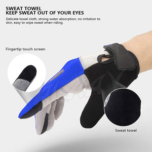 Guantes deportivos de dedo completo para ciclismo, carreras, moto, deportes, diseño transpirable - Product Image 5