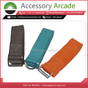 สายรัดโยคะผ้าฝ้ายใหม่สายรัดผลิตภัณฑ์กีฬาและความบันเทิงที่ออกแบบตามต้องการความยาวและสีที่หลากหลาย - Product Image 3