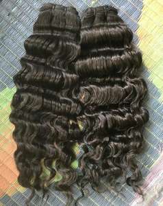 Cheveux humains de la plus haute qualité, tissage naturel ondulé, tissage en lot, extensions frontales personnalisées, Style gratuit, fourniture de Salon de coiffure - Product Image 2