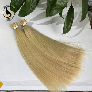 Pelo humano liso de alta calidad, pelo ruso Rubio 613 U/V/I/punta plana, extensión de cabello Remy virgen 100% - Product Image 1