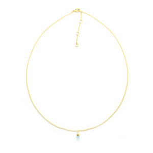 สร้อยคอรูปกระสุนสีทองขนาดเล็กสีเงินสเตอร์ลิง - Product Image 3