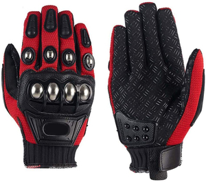 Steel Outdoor Reinforced Brass <b>Knuckle</b> Motorcycle Motorbike Powersports Racing Textile Safety <b>Gloves</b> for Men and Women - Product Image 1