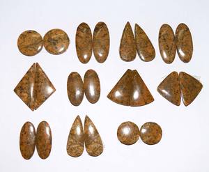 หินเกต Dendritic Cabochon ขนาด DIY,อัญมณีคู่ทำเครื่องประดับหินธรรมชาติ - Product Image 3